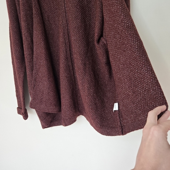NWT Pink Clover Stitch Fix Burgundy Wine Cocoon Sweater Cardigan Medium - Picture 3 of 7